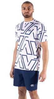 ONCOURT Tennis-Tshirt Performance Tee Gras 1 weiss/blau Herren